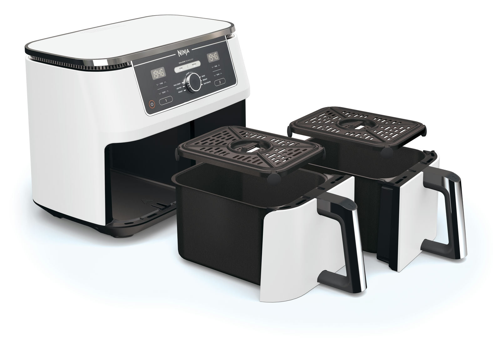 Ninja AF400EUWH Foodi MAX Dual Zone horkovzdušná fritéza 9,5L - Bílá
