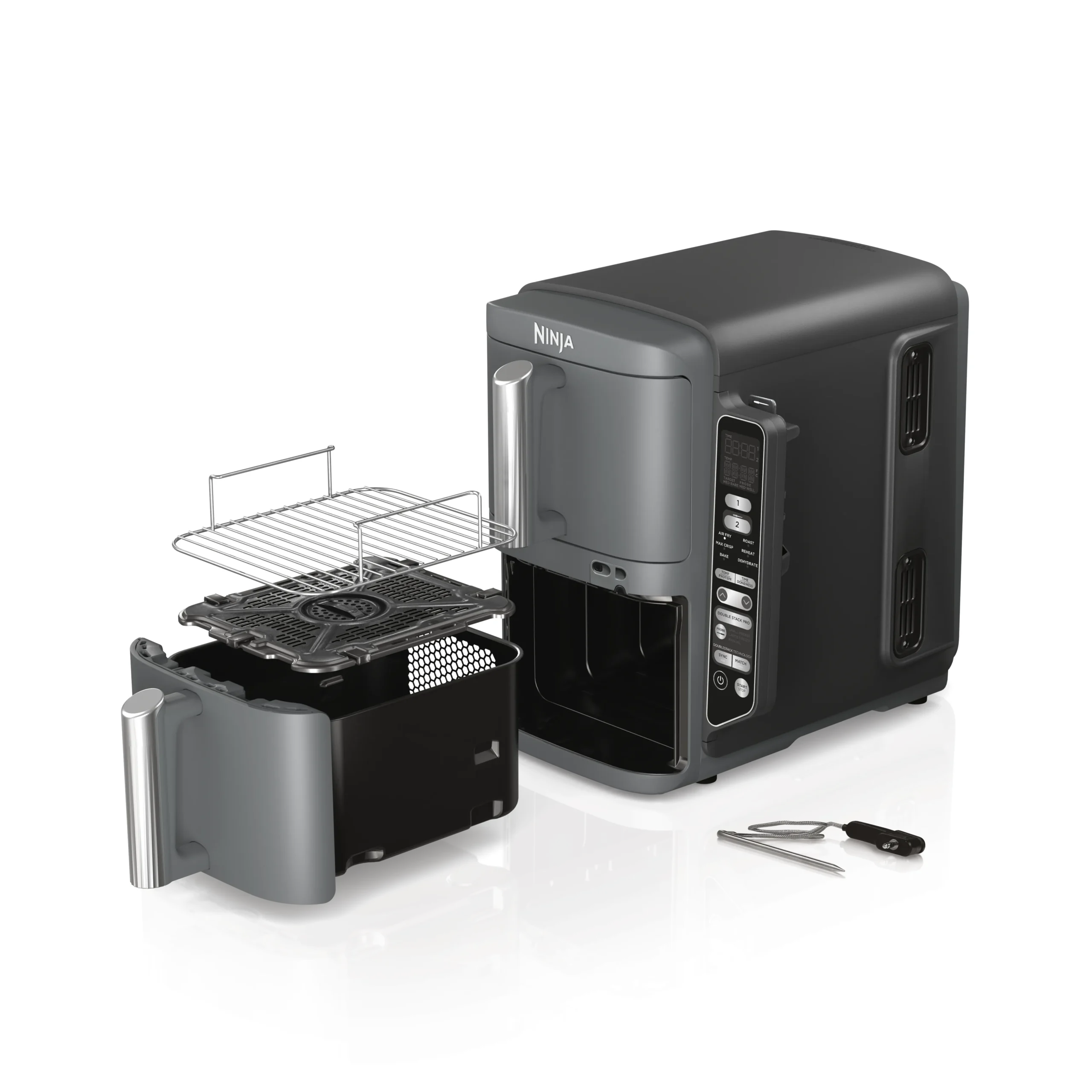 Ninja SL451EU Double Stack horkovzdušná fritéza 9,5L - S teploměrem