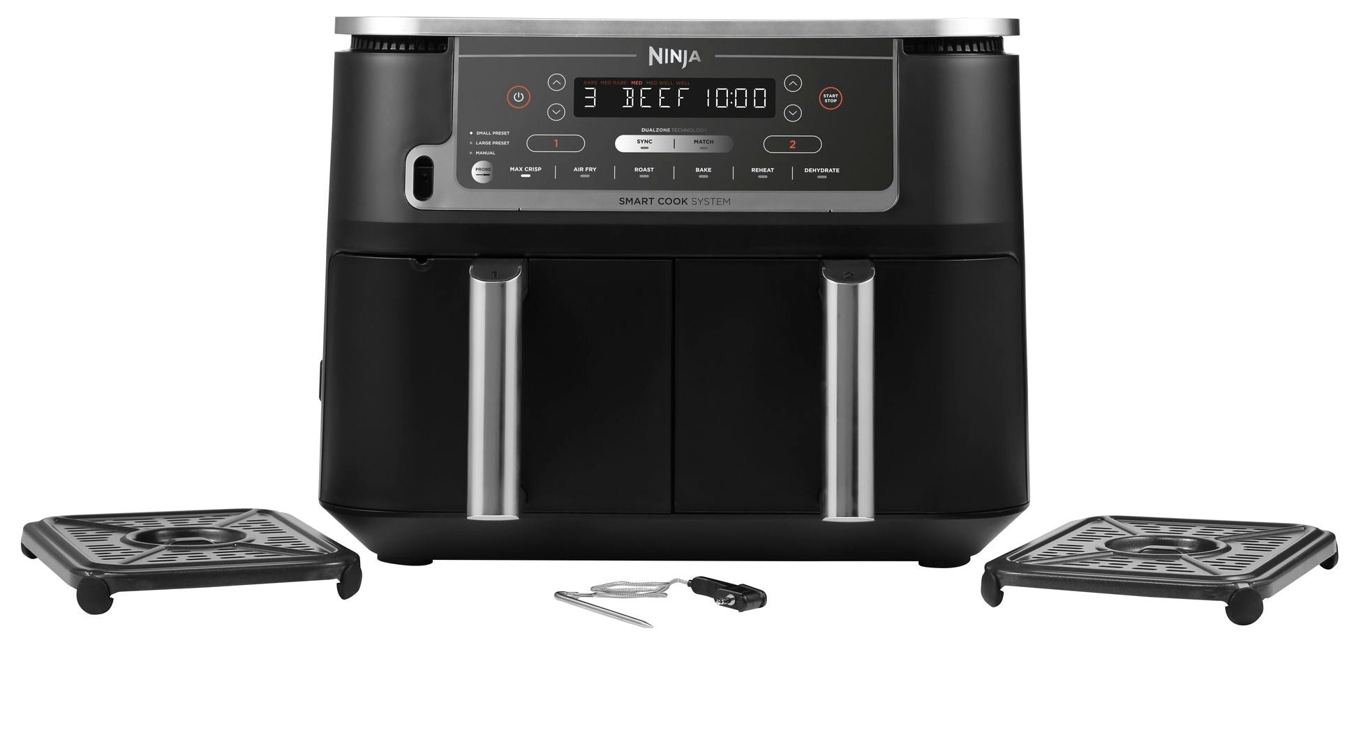 Ninja AF451EU Foodi MAX Dual Zone horkovzdušná fritéza 9,5L - S teploměrem