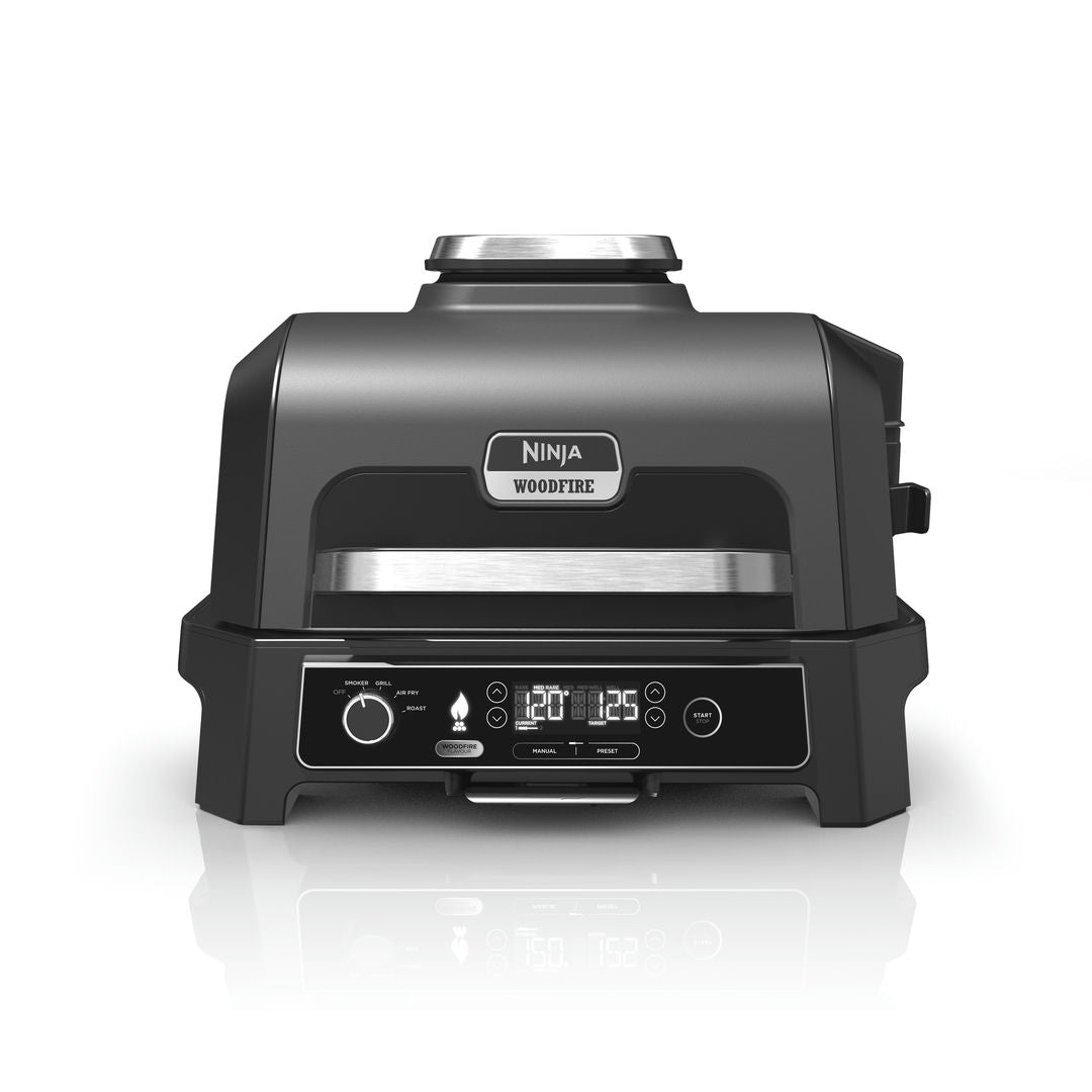 Ninja OG850EU Woodfire Pro XL; Elektrický BBQ, Gril, Airfryer & Udírna; Venkovní; 45 cm x 31 cm