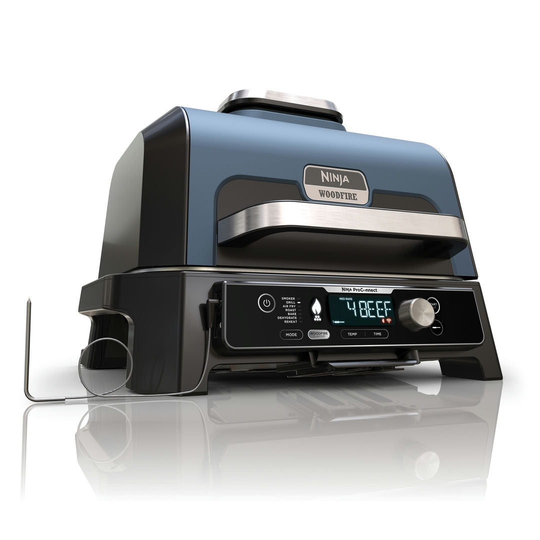 Ninja OG901EU Woodfire Pro Connect XL; Elektrický BBQ, Gril, Airfryer & Udírna; Venkovní; 45 cm x 31 cm