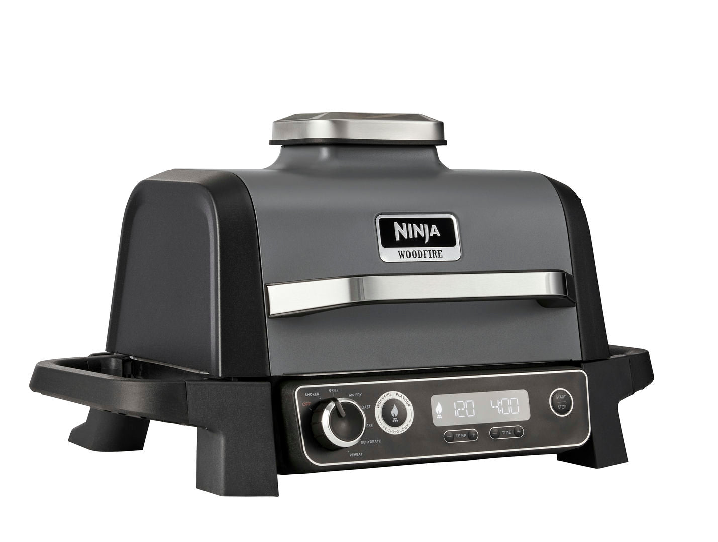Ninja OG701EU Woodfire Elektrický BBQ, Gril, Airfryer & Udírna; Venkovní; 28 cm x 38 cm
